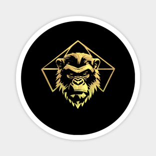 Chimpanzee Vector Art Magnet